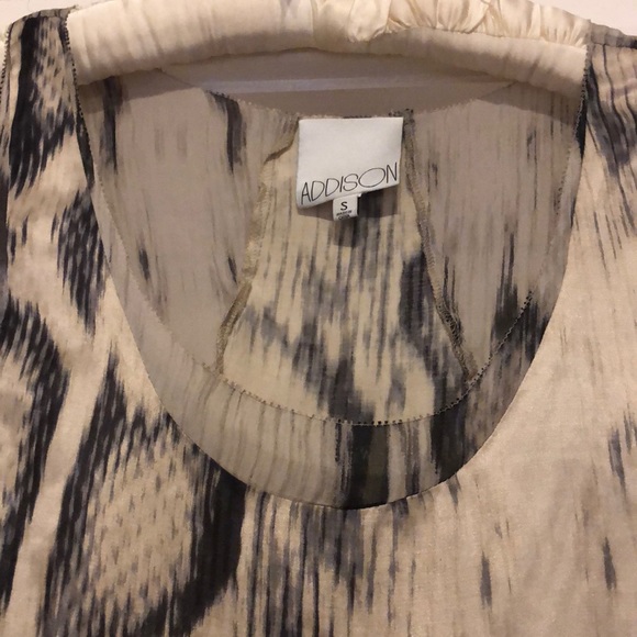 Addison Snakeskin Print Silk Blend Tank - Picture 3 of 7